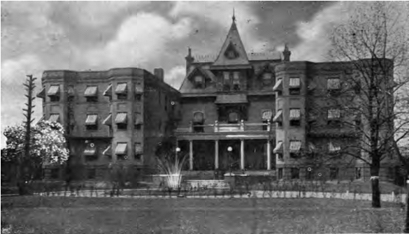 Modifications being done to the Hotel Del Prado, which was originally the resident of George Ely (1905). Photo credit to Cleveland Public Library 
